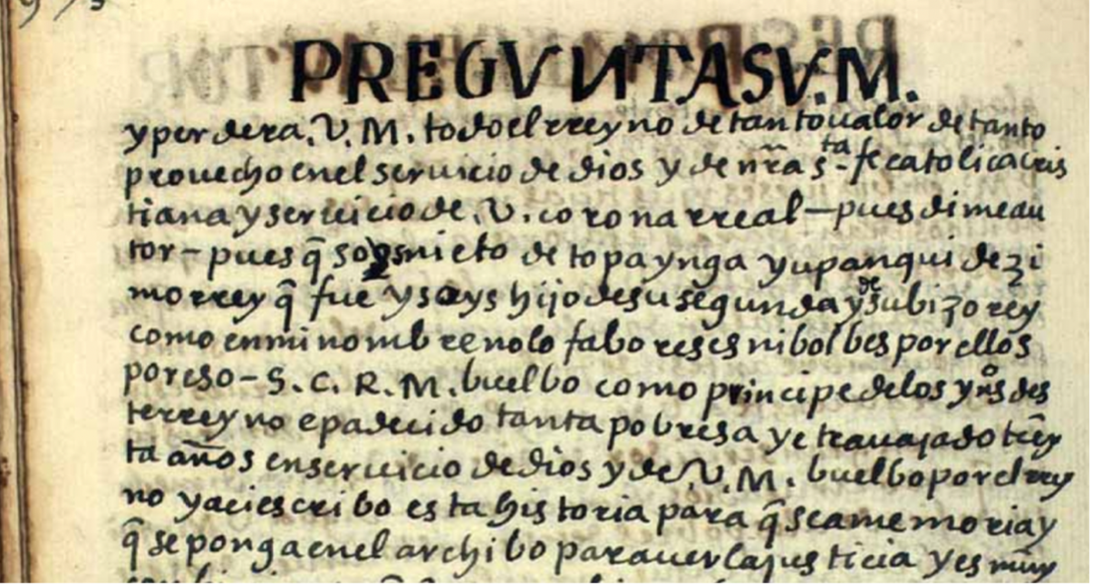 A selection from Guaman Poma's chronicle